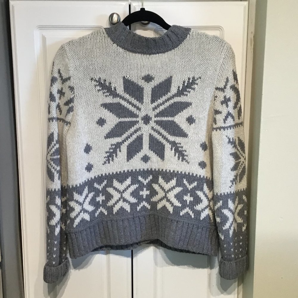 Fossil Gray & Cream Cardigan Button Up Sweater - Picture 2 of 4